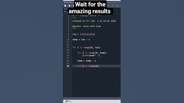 Star Pattern in Python Programming. #programmingshots #viral