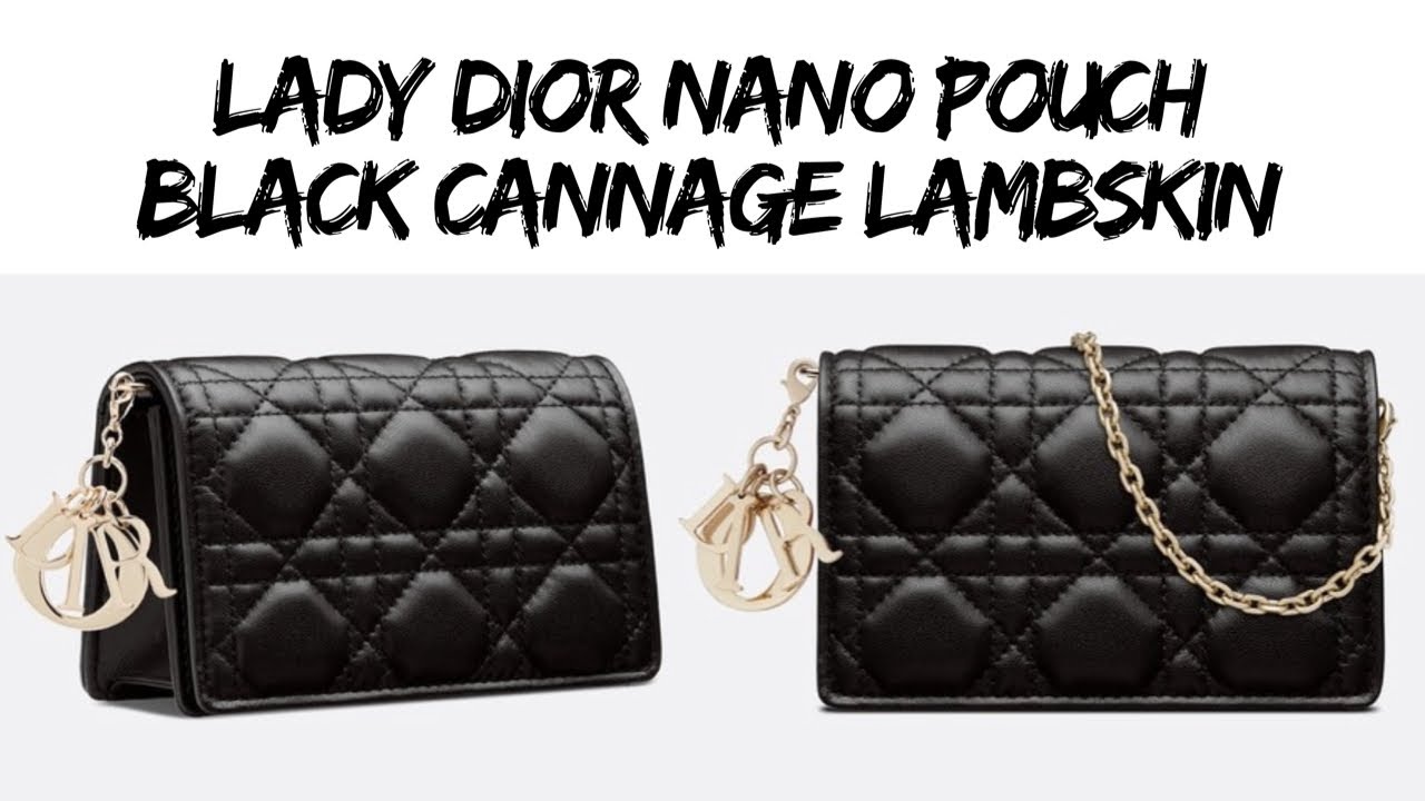 Lady Dior Mini Wallet Black Cannage Lambskin