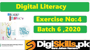 Digiskills Digital Literacy Exercise 4 Solution Batch 06 || Digital Literacy hand on 4 || Batch 6