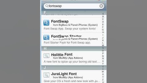 Ipod touch/ Iphone jailbroken tutorial- FONT SWAP