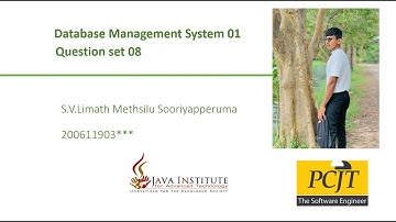 Question Set 08 | Database Management System | Java Institute