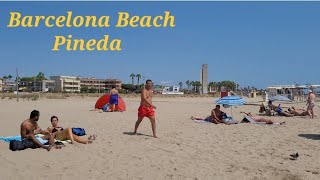 Barcelona Beach Walk I Pineda Beach 4K UHD