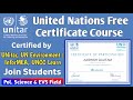 United nations free certificate course  unitar  uncc learn  informea  un environment  un course