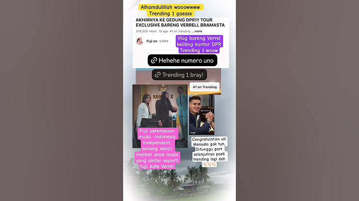 Fuji Trending 1 Vlog bareng Verrell keliling gedung DPR, menyala gak tuh #fuji #fujian #aisarkhaled