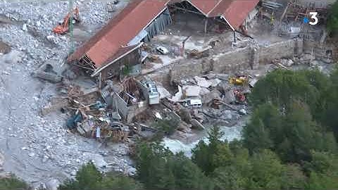 Tempête Alex dans les Alpes-Maritimes : survol de la vallée de la Roya