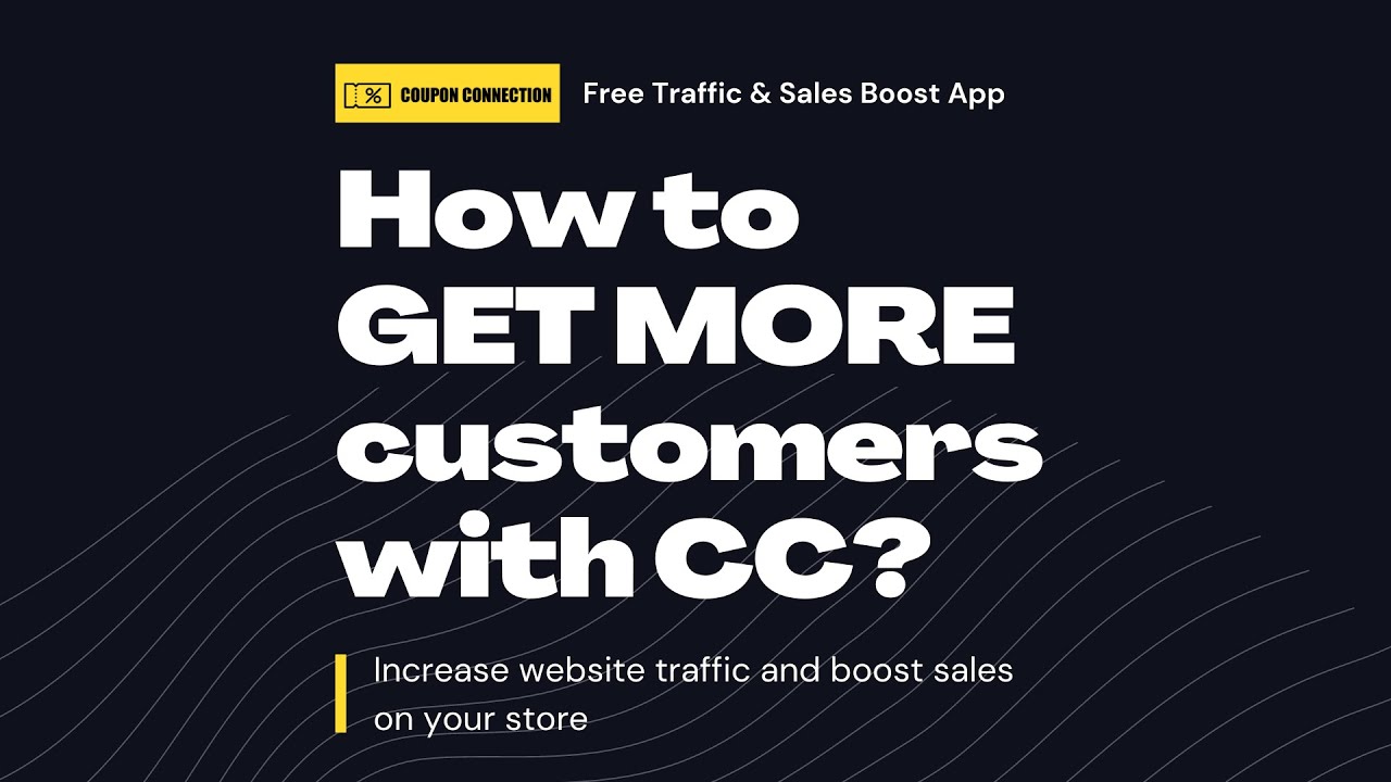 How to get more traffic on your Shopify store - Coupon Connection App ...