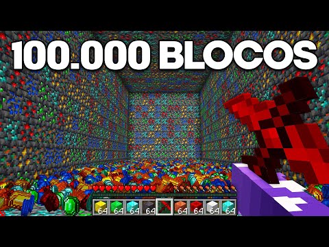 MINEREI 100 MIL BLOCOS PARA PROVAR ISSO - Minecraft Super 2