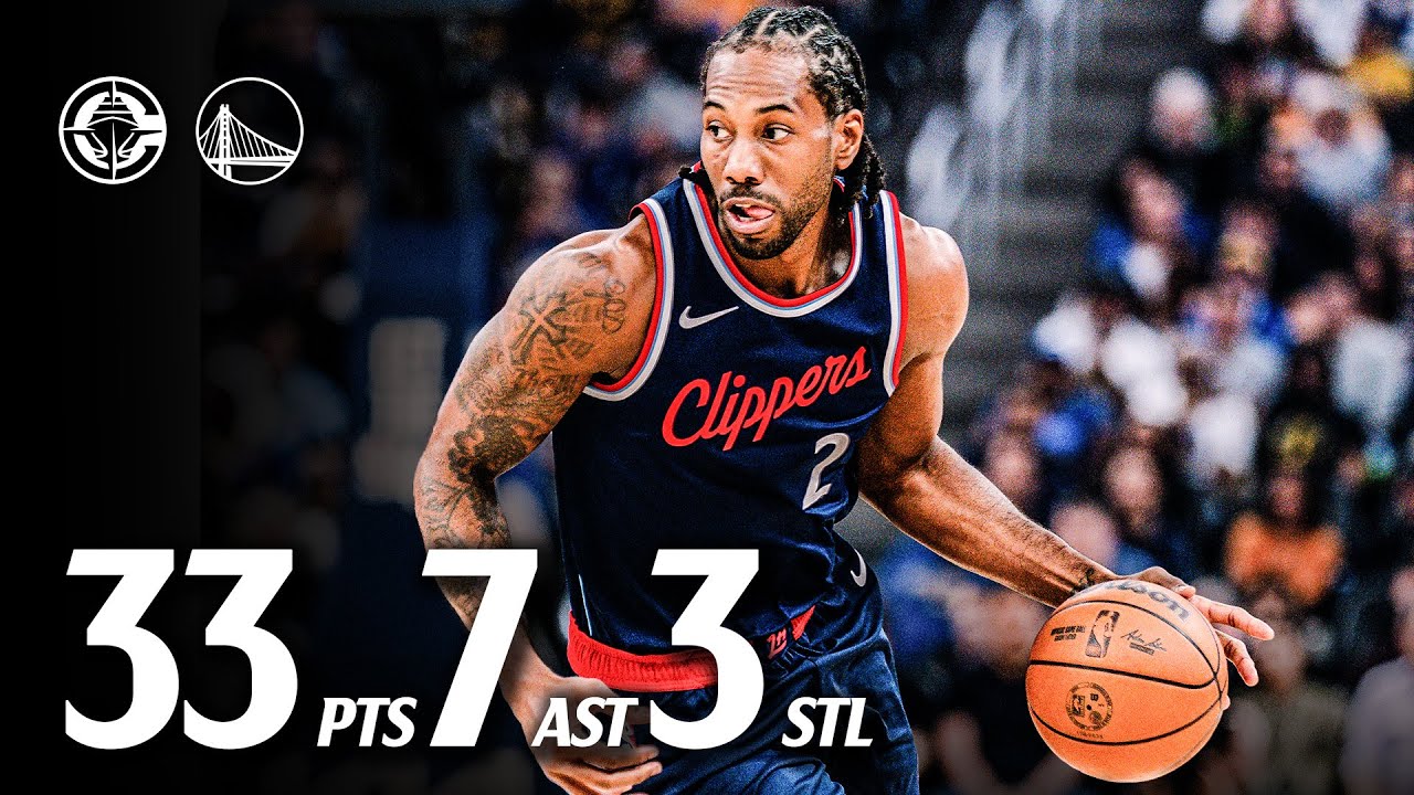 Kawhi Leonard Leads Clippers with 33 PTS in Win Over Warriors | LA Clippers