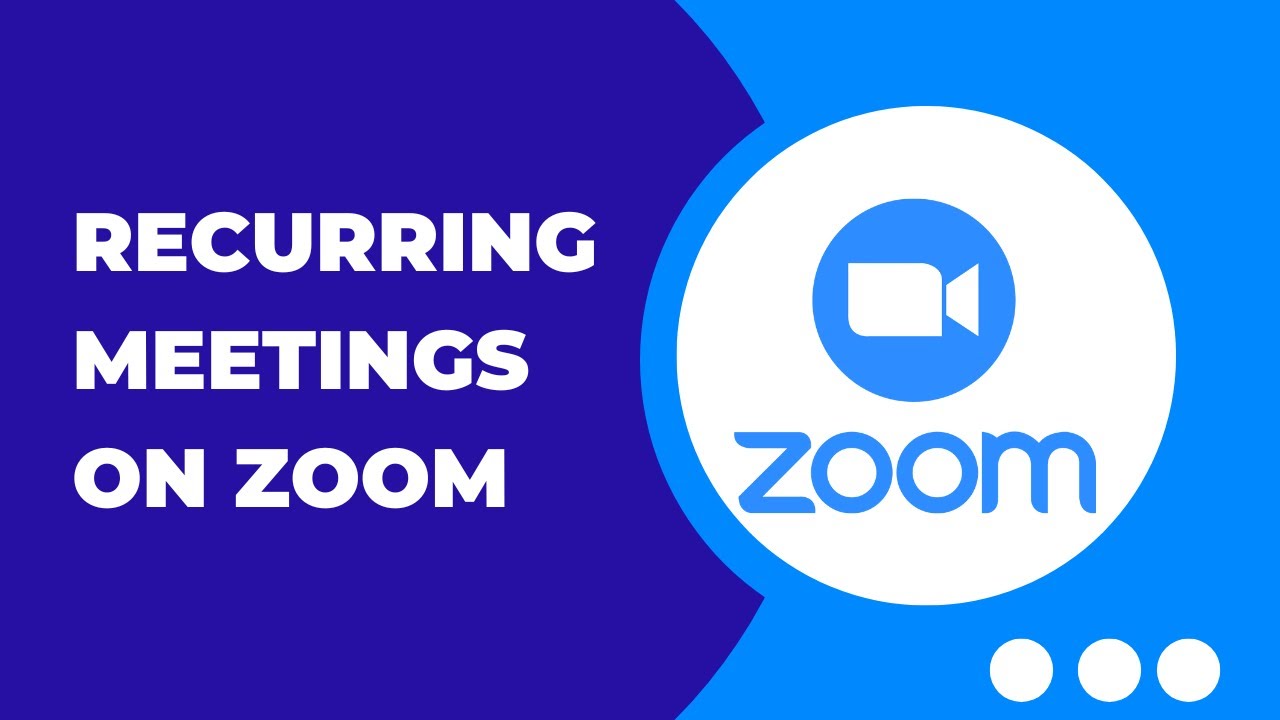 How to create a recurring zoom meeting - YouTube