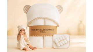 🦥 Channing & Yates Premium Organic Baby Towel Set | Best Hooded Baby Towel Soft Bamboo 🦥