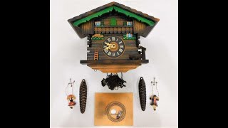 1977 Double Pendulum Cuckoo Clock-August Schwer Movement
This is a hard to find, Double Pendulum Cuckoo Clock. This is why the value is so high on this clock. Very nice, two swinging people, man and lady, the are enjoying the day swinging back and forth, letting the time pass.
I show how to remove a whistle box that has been glued into the box, Blow out the movement and re-oil to freshen up the old oil and keep the old oil from gumming up.
You can contact me at
email: justmike2575@gmail.com
Here I do most of my work on clocks. Mainly cuckoo clocks, yet I am always looking for the unusual and eye catching clocks. Some of the clocks I get into are ones that need saved from the dump. They fell off the wall from not securing the clock to the wall using the stud behind the sheetrock. Some of the clocks were laid to rest out in the garage or barn and I except the challange of getting them back together again.
A well loved clock at one time is one that has a lot of wear and you find old bushings that might need to be replaced. 1977 Double Pendulum Cuckoo Clock-August Schwer Movement