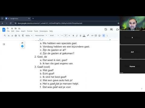 Hollandaca sözlüğümüz - Video 17 [G Harfi/1.kısım]