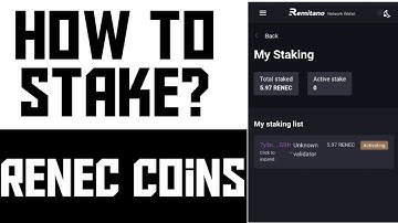 How to stake renec coins.