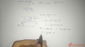 An electric dipole is formed by two equal and opposite charges q with separation d. The charges ...