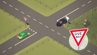 Giving way at intersections - Arabic