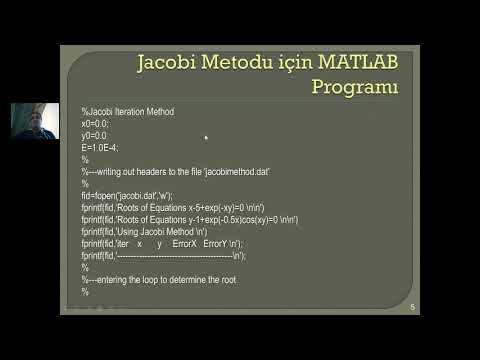07c Jacobi İterasyon Yöntemi
