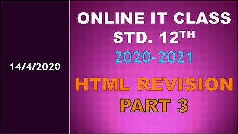HTML Revision-Part 3 - Images, Formatting elements, font and hr tags, HTML symbols and colors