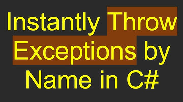 Instantly Throw Exceptions by Name in C#