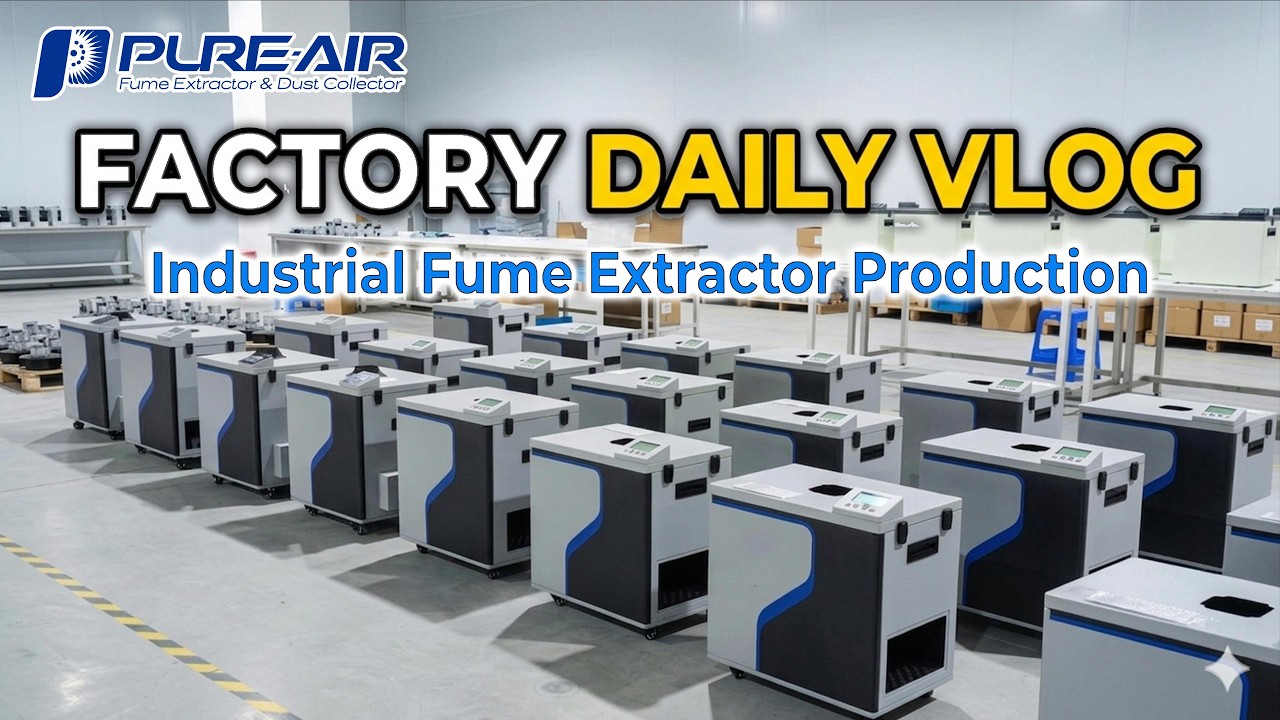 Installation and packaging of PURE-AIR industrial fume extractors