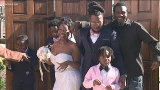 Couples get married in Downtown Lawrenceville on Valentine's Day