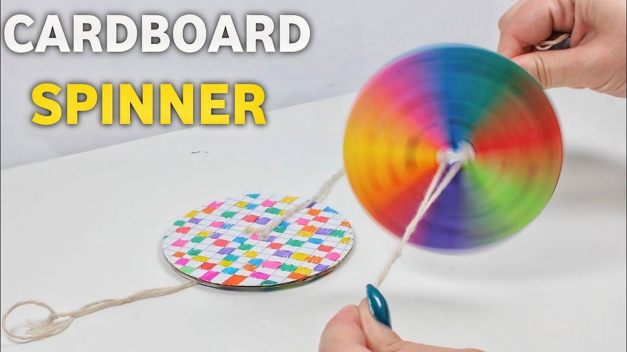 How To Make a Spinner With Cardboard | DIY Cardboard Spinner - YouTube