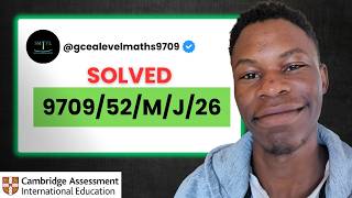 9709/52/M/J/26 | Paper 52 May June 2026 |CIE A Level Maths 9709 | Solved A level Past Paper