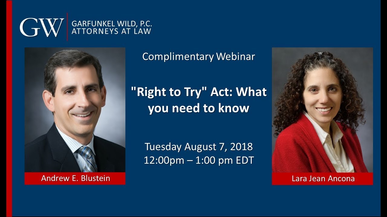 Webinar_"Right to Try" Act:  What you need to know