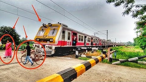 High Speed New Colourful ICF EMU local Train Heatedly Riding Out At Railgate