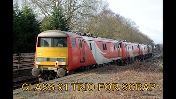 Class 91s For Scrap On Strike Day   Water Orton, 3rd February 2023