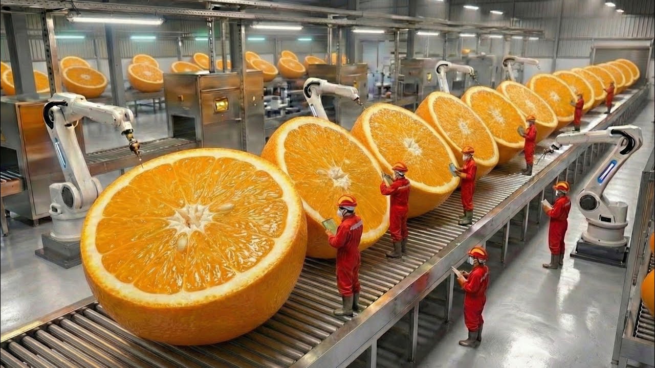 Dentro de una moderna fábrica de naranjas: cómo se exprimen las naranjas (proceso completo)