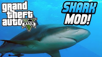 GTA5: "SHARK MOD!" Insane Swimming with Sharks & Tsunami Gameplay on GTAV! (GTAV Mods)