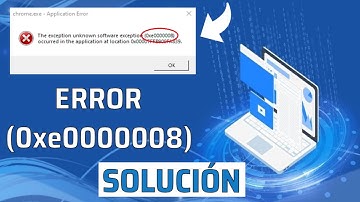 Error unexpected program exception (0xe0000008) SOLUTION