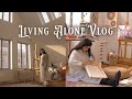 First days alone in the new art studio  living alone vlog