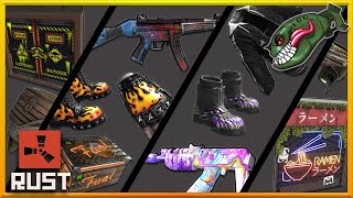 Rust Skins | Abyss Boots, Ditto Mp5, Overheat Gloves & Boots, Fish Kilt, Neon Fuel Box #374