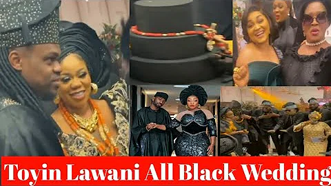 Journalist Kemi And Other Celebrities Attends Toyin Lawani's All Black Wedding