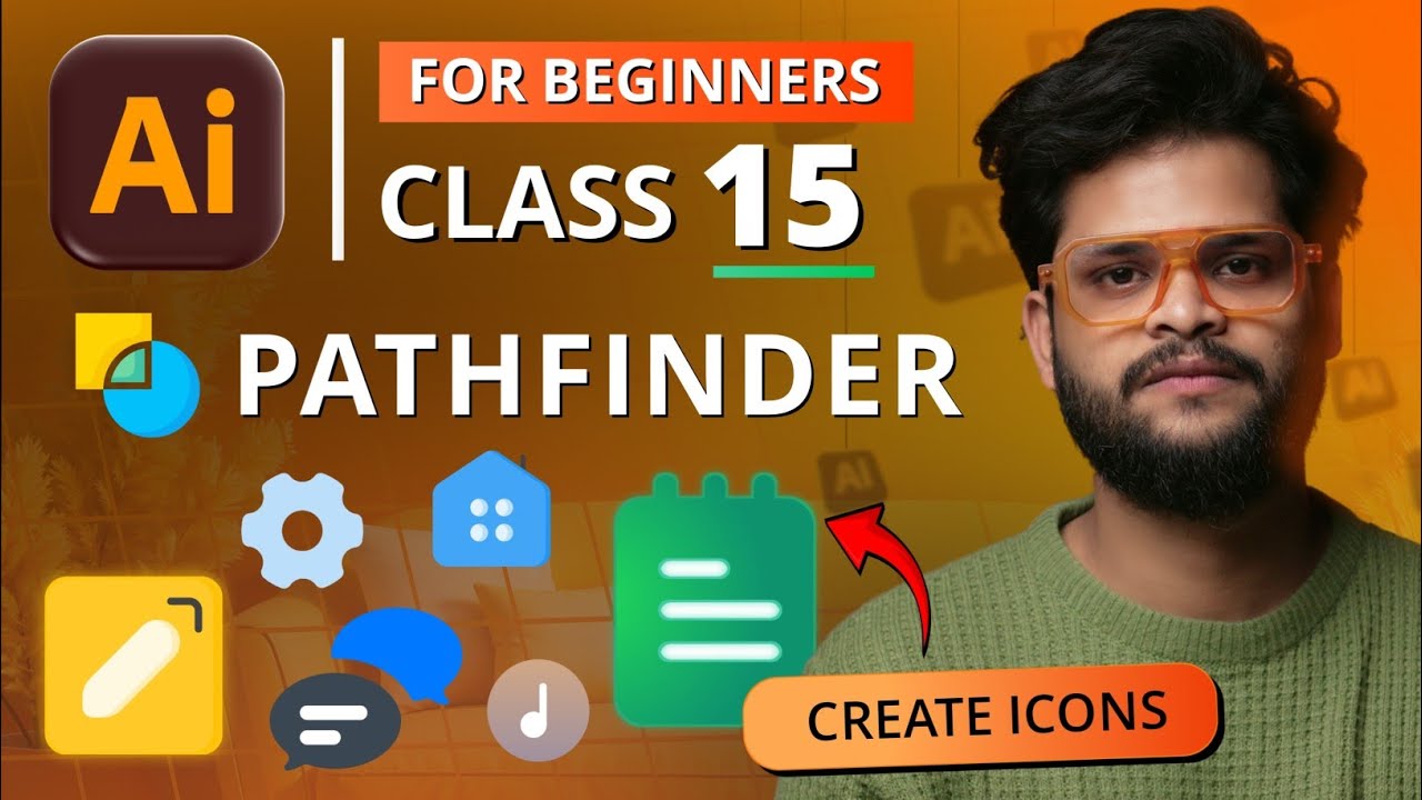 Class 15: How to use Pathfinder in Adobe Illustrator and Create Icons ...