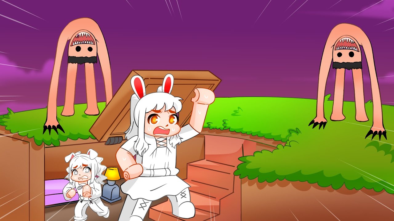 AKU & ADIK KU MEMBUAT BUNGKER PALING AMAN DARI SERANGAN MONSTER MALAM HARI!