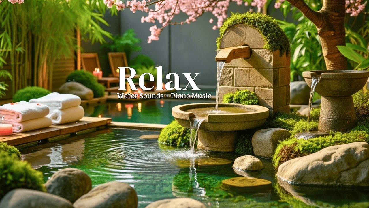 Relaxing Music + Water Sounds for Meditation 🌿 Calming Music for Sleep, Stress Relief, Calm the Mind