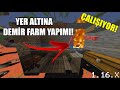 MİNECRAFT YER ALTINA DEMİR FARM YAPIMI ! 1.16.5