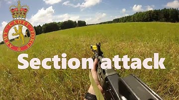 Army Cadets section attack blank firing (GoPro)