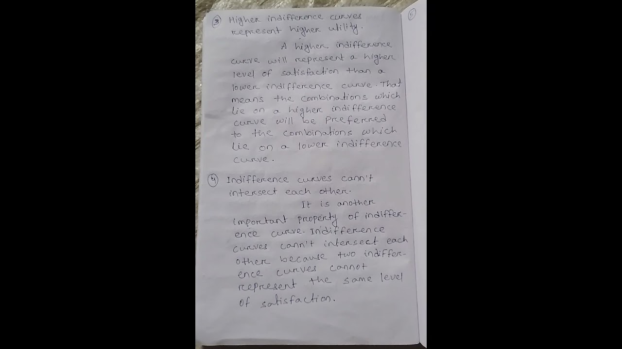 INDIFFERENCE CURVE AND ITS PROPERTIES.