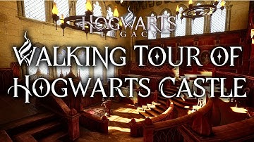 First-Person Walking Tour of Hogwarts Castle | Harry Potter 4K Music & Ambience | Hogwarts Legacy