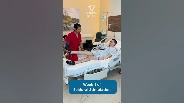 Adrian, C5 level spinal cord injury patient, can take steps after epidural stimulation treatment.