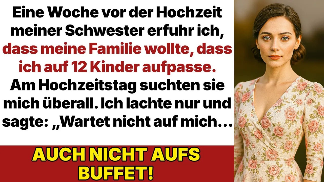 Meine Eltern wollten, dass ich bei der Hochzeit meiner Schwester auf 12 Kinder aufpasse  Und ich