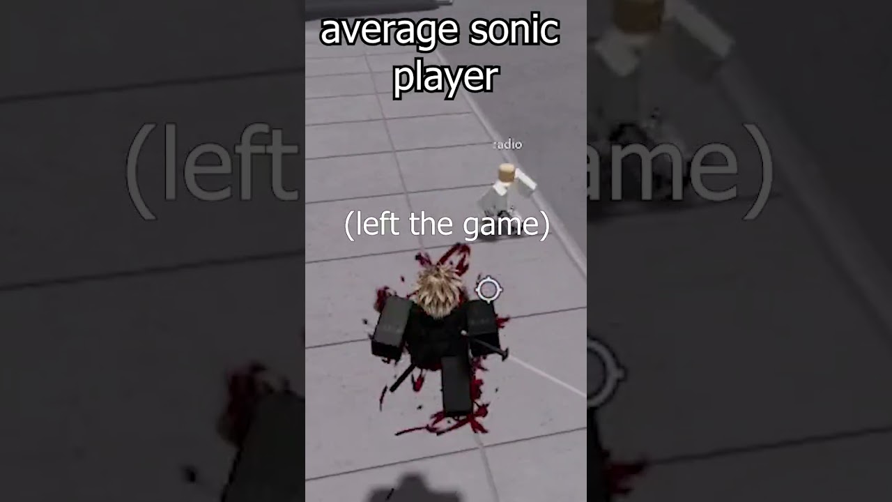 sonic players be like  #funny #roblox #thestrongestbattlegrounds