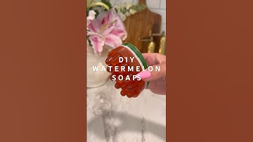 diy watermelon soaps 🍉🫧 #soap #diysoap #soapmaking #watermelon #diy #soapcutting