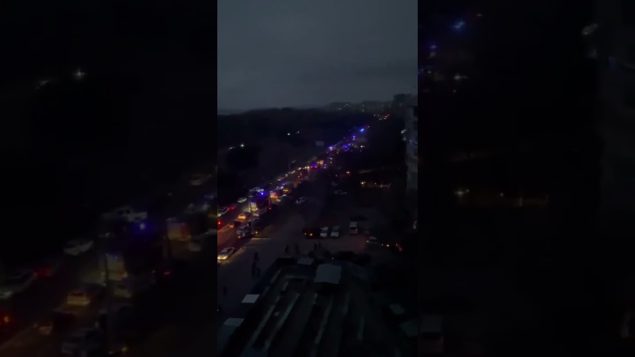 Ukraine, Dnipro, 14.01.23, after a russian rocket.