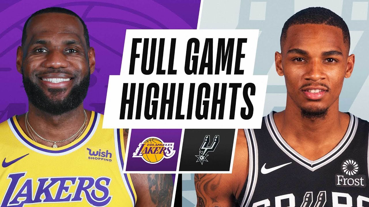 Lakers At Spurs Full Game Highlights December 30 2020 Youtube