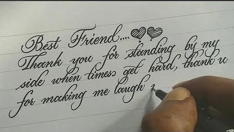 Beautiful calligraphy writing | neat handwriting with calligraphy pen