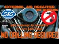 How-To External Air Breather On Any M8 S&S Air Filter Without Drilling - $40 Breather Mod